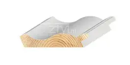 Grenen 28x140x4800 mm neuslijst pen gegrond