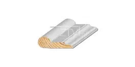 Grenen 19x56x4800 mm hanglijst gegrond