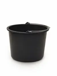 Bouwemmer 12 liter Zwart