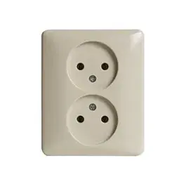 Peha inbouw stopcontact dubbel Crème