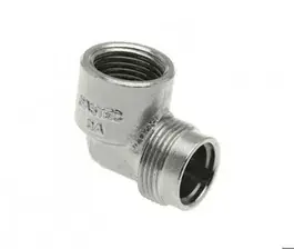Chroom aansluitstuk haaks model 3/8" binnendraad Bonfix 81305