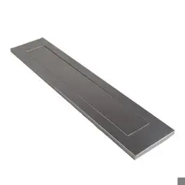 Briefplaat Aluminium geeloxeerd met veer binnendraaiend 400060