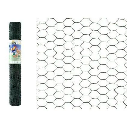 Giardino zeskant geplastificeerd 13 x 1.0mm x 50cm x 10 meter RAL 6005 groen