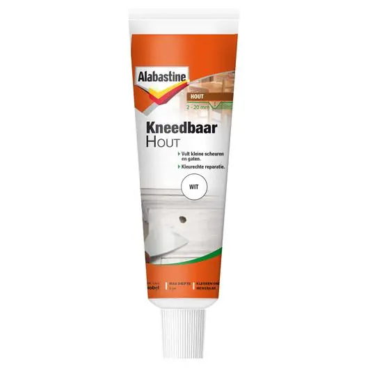Alabastine kneedbaar hout wit 75g