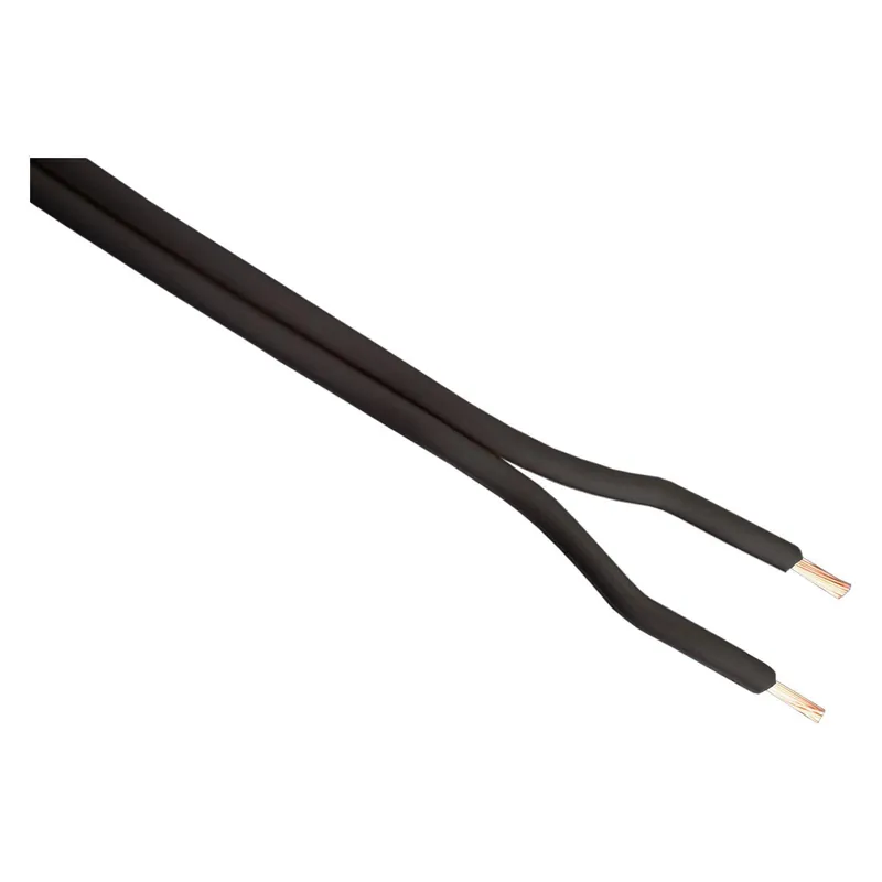 Tweelingsnoer zwakstroom tot 42 volt 2 x 0,75 mm. zwart (5 meter)