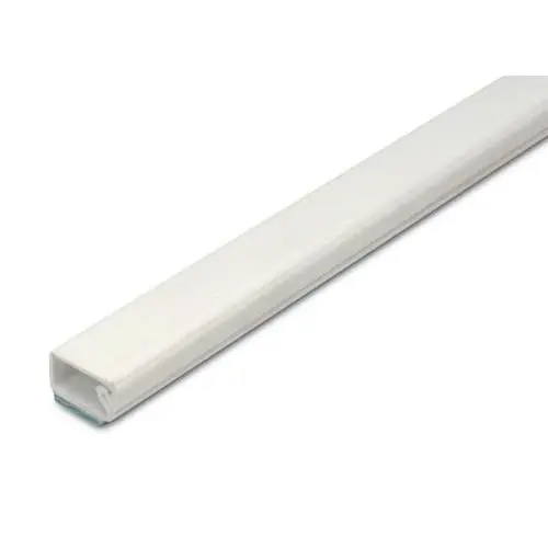 Dekselkanaal 12x7mm wit met tape 2 meter