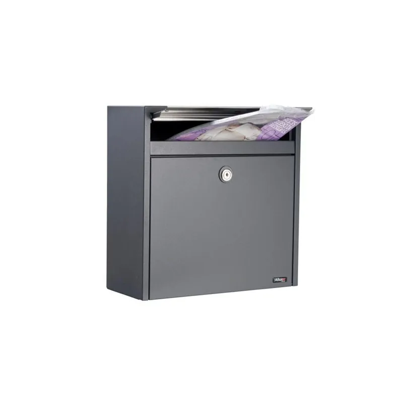 Allux brievenbus 2500 antraciet inox klep