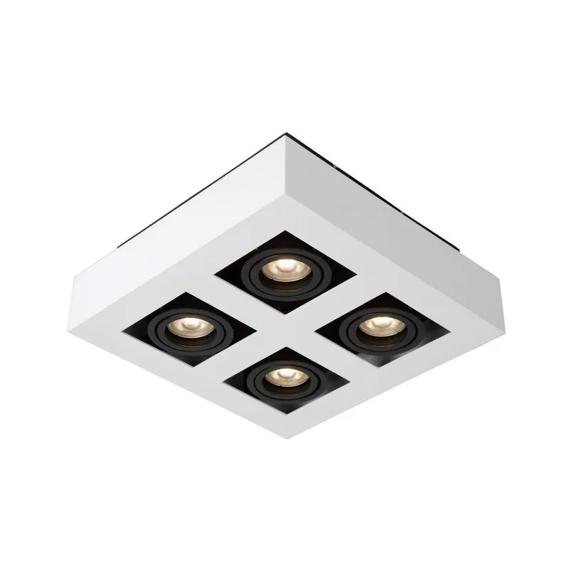 Lucide Xirax plafondspot LED Dim to warm GU10 4x5W wit