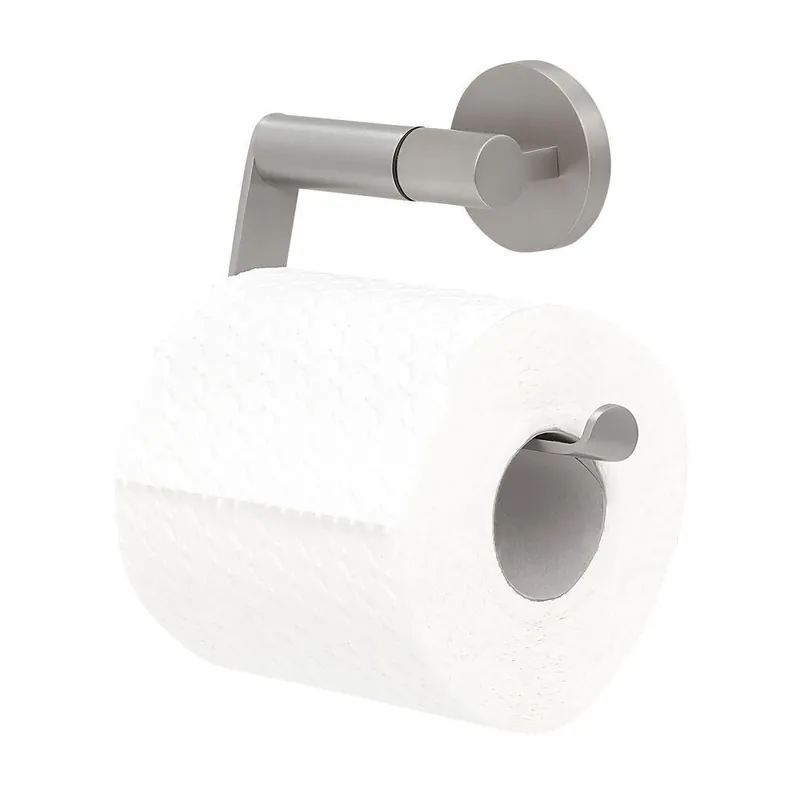 Tiger toiletrolhouder zonder klep Noon geborsteld RVS