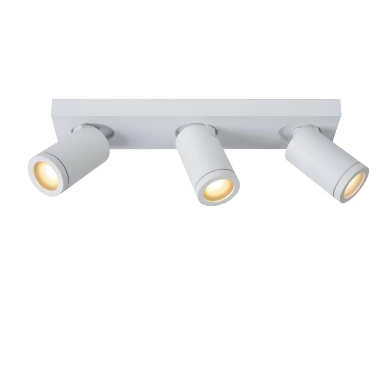 Lucide Taylor plafondspot badkamer LED Dim to warm GU10 3x5W wit