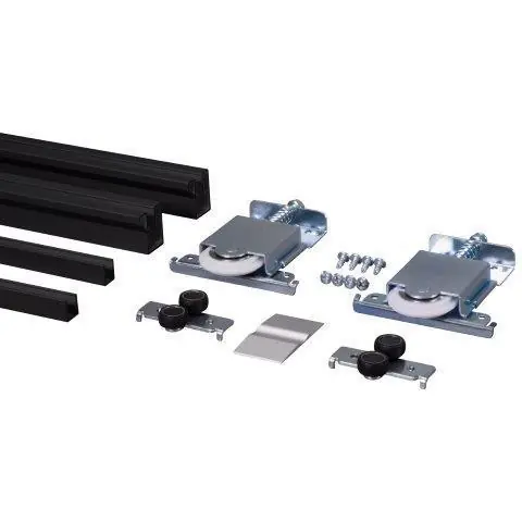 StoreMax Schuifdeurpakket tbv 1 deur R-60 zwart mat