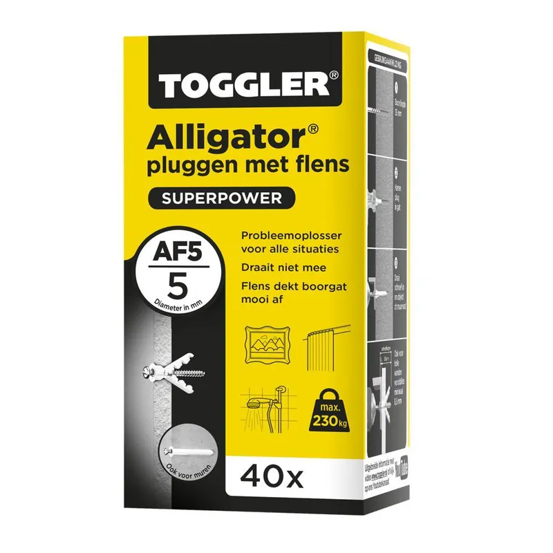 Toggler Alligator plug met flens AF5 (40 st.)
