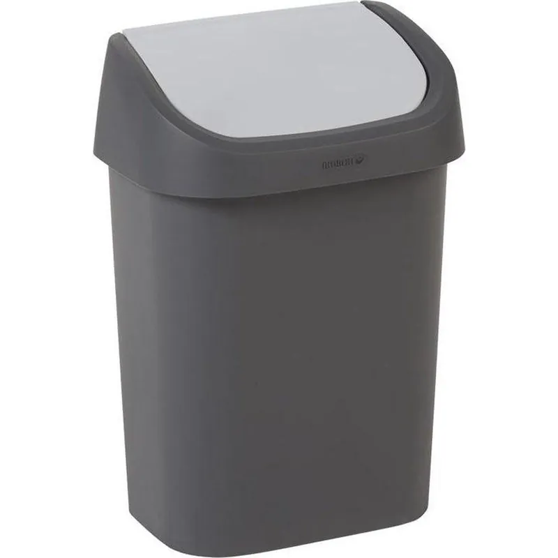 Curver Mistral Swing afvalbak 10 liter antraciet/lichtgrijs