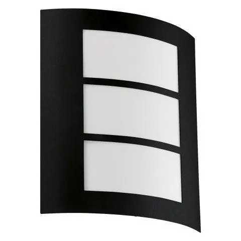 Eglo City wandlamp buiten E27 zwart