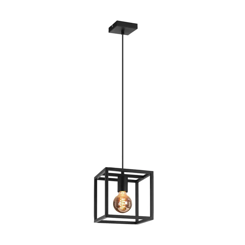 Eglo Blackcrown hanglamp 1x E27 zwart