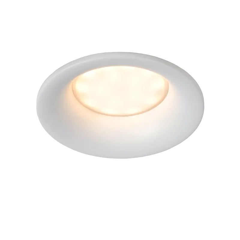 Lucide Ziva inbouwspot badkamer 8,5cm 1xGU10 IP44 wit
