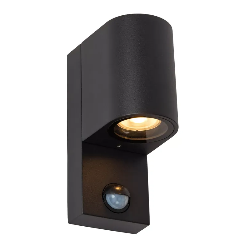 Lucide ZARO IR - Wandspot Buiten - 1xGU10 - IP65 - Zwart