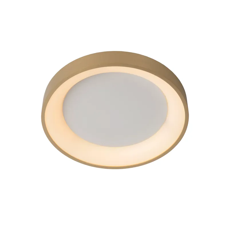 Lucide VIDAL - Plafonnière - Ø 28 cm - LED Dimb. - 1x20W 2700K - Mat Goud / Messing