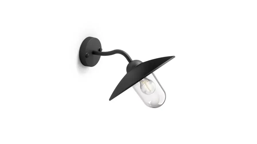 Wandlamp Philips Hammock zwart 1x60W 230V