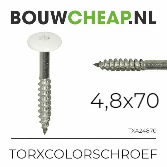 RVS TorxColorschroef 4.8x70mm tbv HPL en Trespa® (100st)