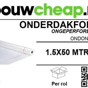 Onderdakfolie ongeperforeerd 1.5x50mtr