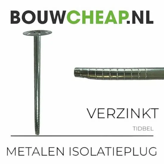 Metalen isolatieplug 90 mm (250 ST.)