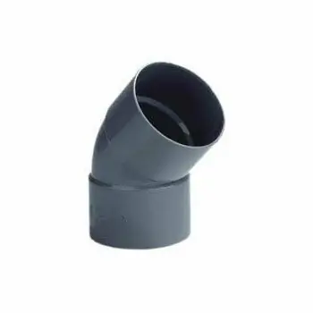 PVC bocht 32mm 45° twee keer lijmmof