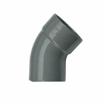 Pvc bocht 110mm 45° een keer lijmmof