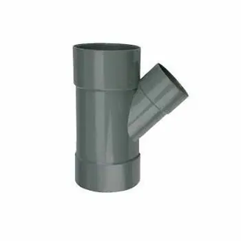 PVC T stuk 125mm 45° drie keer lijmmof