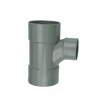 PVC T stuk verlopend 110x75x110mm 88° drie keer lijmmof