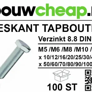Tapbout Verzinkt 8.8 Din 933 M 5 x 10mm