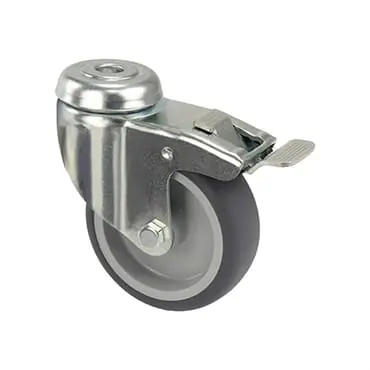 Rubberband zwenkwiel gat met TS 75mm