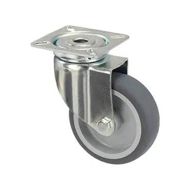 Rubberband zwenkwiel plaat 75mm