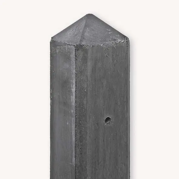 Beton eindpaal antraciet motiefplaat 130