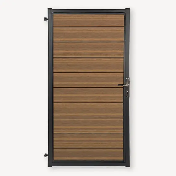 Tuindeur Velufence teak brown