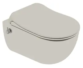 KALE Zero Mat Creme Bidet + Kraan Wandcloset Rimless + Softclose Zitting
