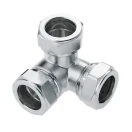 Bonfix Hoek T-stuk 22x15x15mm Knel Vernikkeld 82763AN