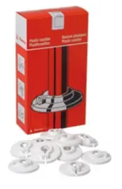 Flamco Rozet Ø20mm Enkel Wit kunststof RKW 12120 (50x)
