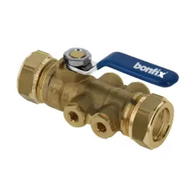 Bonfix Kogelstopkraan 28mm + Aftap + Terugstroombeveiliging 97122