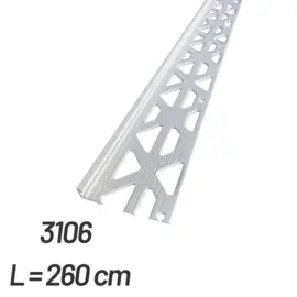 RS PVC 3106-260 Stucstopprofiel PVC 6 mm.