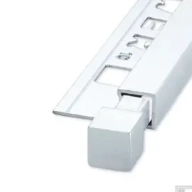 RONDEX Rond Alu Coating wit Zilver 8 mm Hoekstuk (2x)
