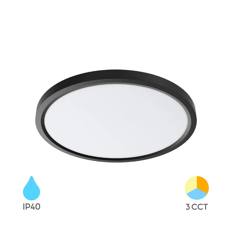 Braytron JADE Zwart Rond 36W 3CCT Ceiling Light