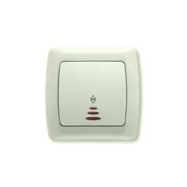 Viko Wisselschakelaar met controlelamp Carmen Creme 90562063