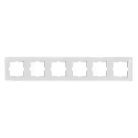Afdekraam Horizontaal 6 voudig Meridian White 90979006