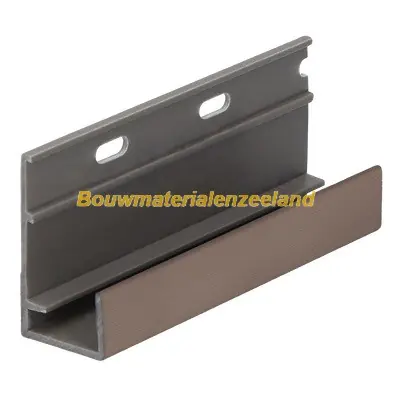 Omrandingprofiel met ontwatering Keralit bruingrijs classic nerf 400 cm. lang