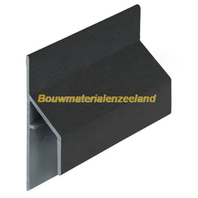 Trim/kraal aansluitprofiel 17mm Keralit zwart classic nerf 600 cm. lang