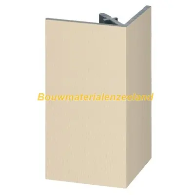 Uitwendig rechthoekprofiel Keralit 46x46mm licht ivoor classic nerf 400 cm. lang