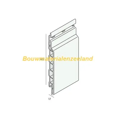 Keralit sponningdeel 143mm basaltgrijs classic nerf 600 cm. lang