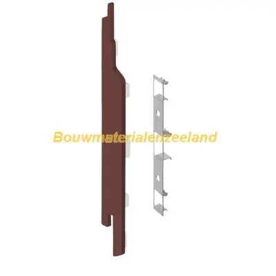 Eindkap+connector links voor 2814 (5st) mahonie classic nerf
