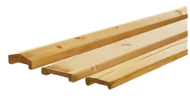 Woodvision Geschaafde afdekkap grenen 3,5x8,5x180 cm, t.b.v. rechtscherm
